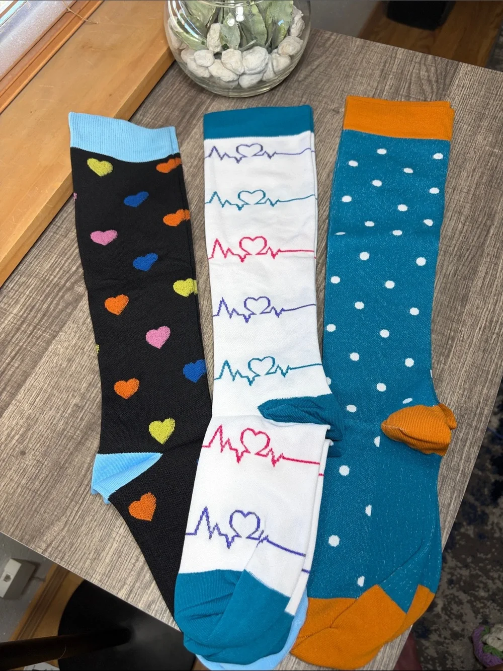 Women’s Set of 3 Various Designs Knee High Compression Socks